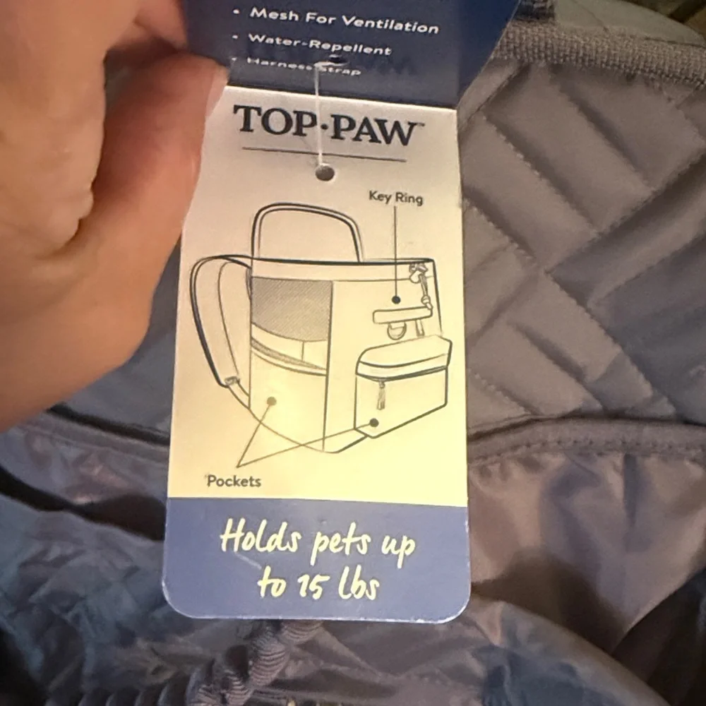 Top Paw Quilted Gray Backpack for Men